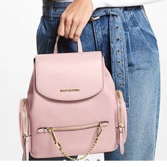 Michael Kors Jet Set Item medium chain backpack powder blush main image 4